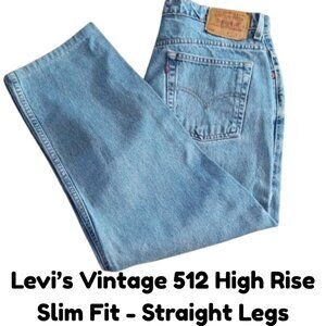 Vintage Levi's 512 High Rise Slim Fit Straight Legs (Short)